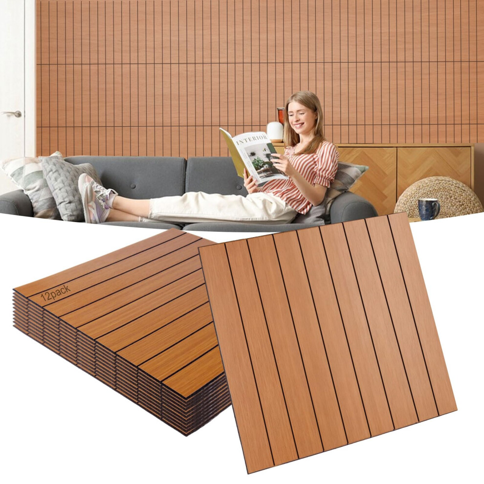 Lomgdovc 12 Pack Acoustic Wall Panels 15.7"X15.7" - Self-Adhesive Soundproof Pa
