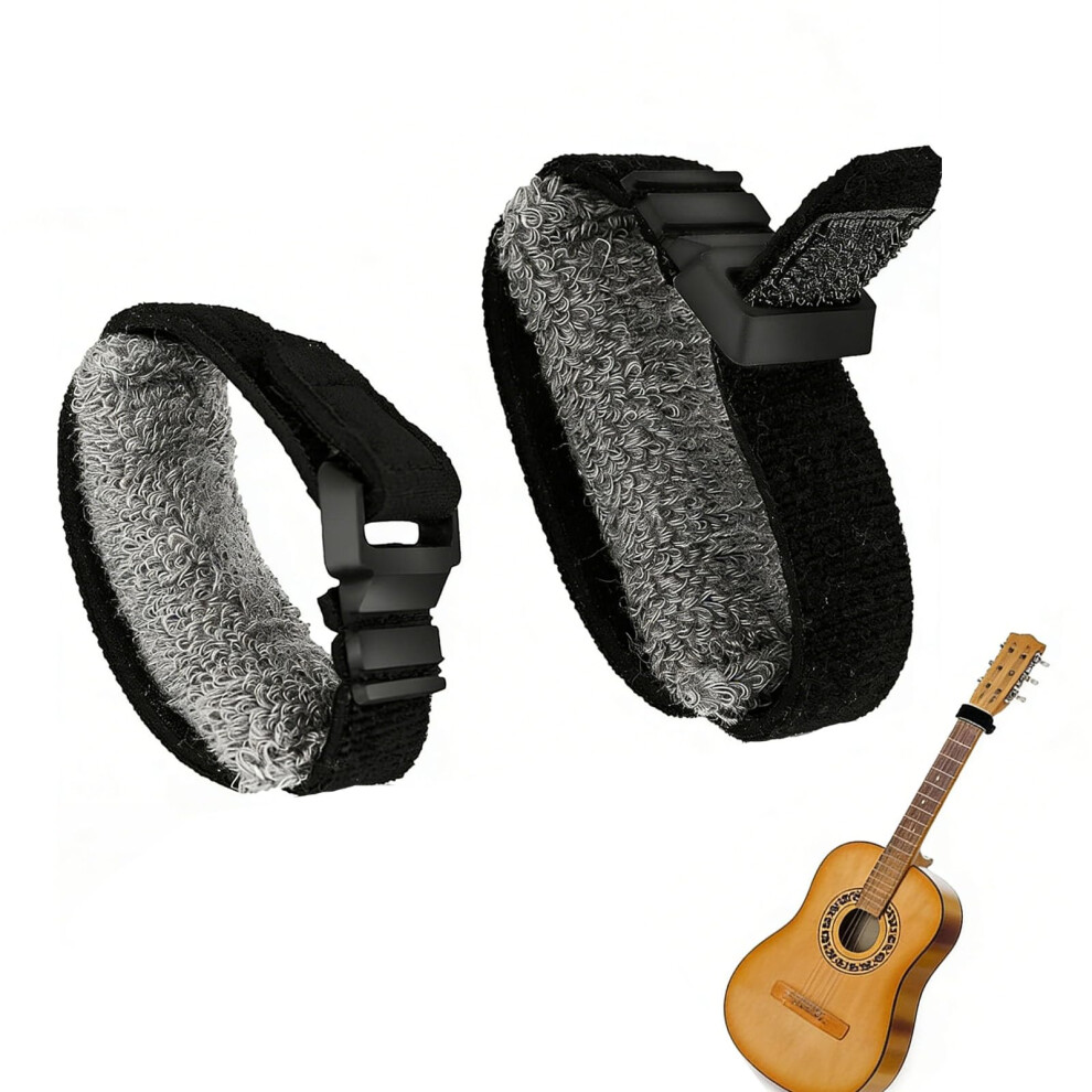 Solvind 2Pcs Guitar String Mute Dampeners, Adjustable Bass Mute Silencer, Fret