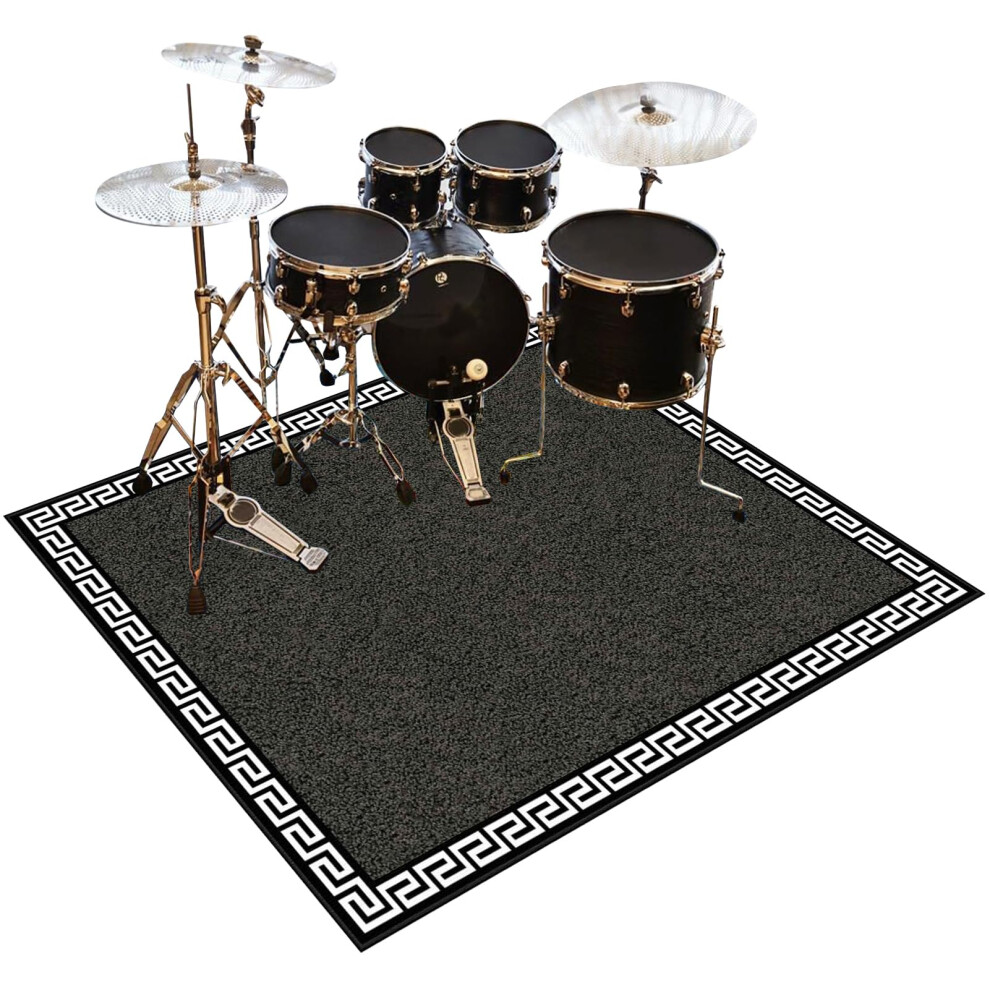 Qesjodfu Drum Rug Non-Slip Drum Carpet Electronic Drum Mat Soundproof Drum Blan