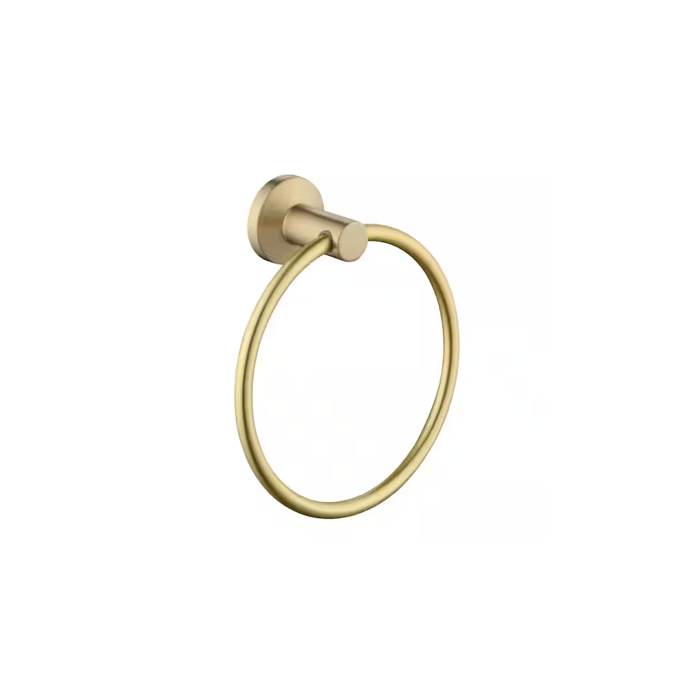 Glacier Bay Dorind Wall Mounted Towel Ring In Brushed Gold 7437630434418