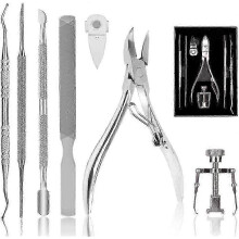 7-teiliges professionelles Pediküre- und Nagelknipser-Set aus Edelstahl