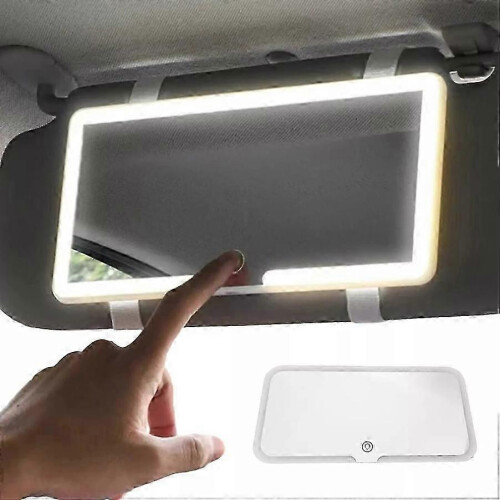 Car Sun Visor LED Makeup Vanity Mirror Set 3 Light Touch Screen