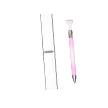 Pinkfarbener Nagel-Punktierstift für präzises Strassstein-Platzieren, für Salon und DIY, leicht zu reinigen