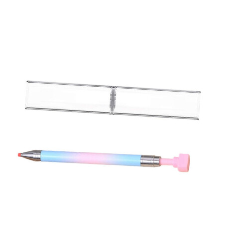 Blue Rhinestone Applicator Tool for Intricate Nail Designs
