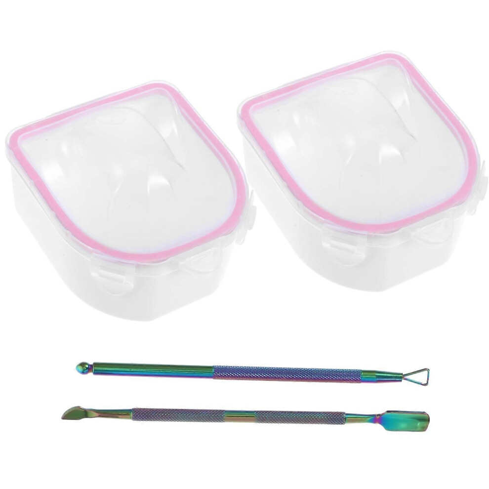 Nail Soaking Bowl for Gel Polish Removal with Cuticle Tools, Ergonomic Design