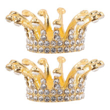 Retro Crown Nail Art Pen Holder, Manicure Bracket for 2 Pens
