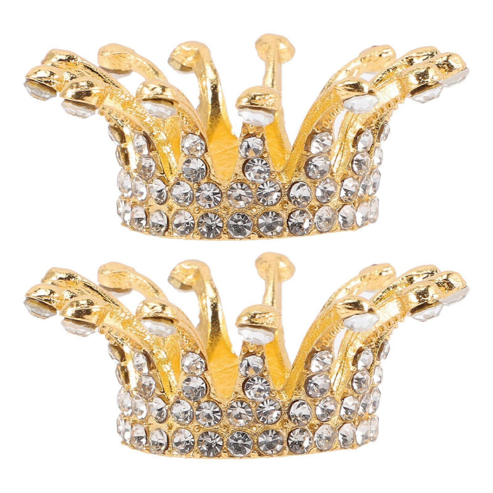 Retro Crown Nail Art Pen Holder, Manicure Bracket for 2 Pens