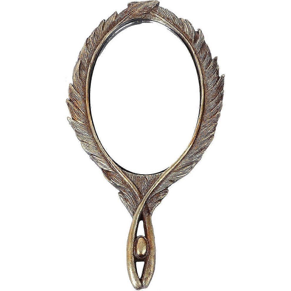 2026 Vintage Baroque Hand Mirror, Antique Handheld Dresser Makeup Mirror for Ladies