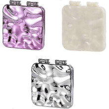 2026 3PCS Wave Bright Compact Square Travel Makeup Mirror