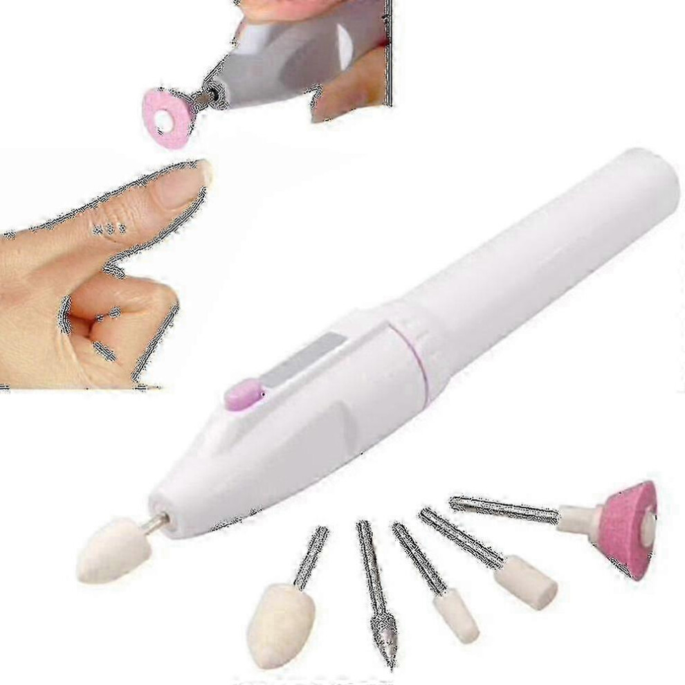 26-27 Manicure Nail Trimming Kit - Electric Salon Shaper & Pedicure Polisher, Tw_m24
