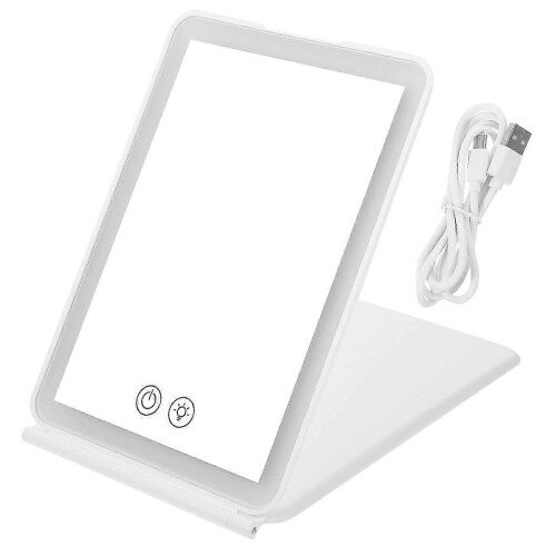 25-26" Rechargeable Desktop Folding Makeup Mirror with Light