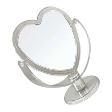 Miroir de maquillage en acrylique en forme de cœur pour la maison