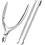 Silver Cuticle Trimmer with Pusher & Cutter, Durable Manicure Pedicure Tool 25-26 1