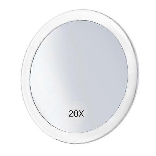 20x Magnifying Travel Makeup Mirror, Round Drip Design, Cosmetic Tool