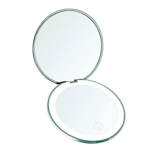 26-27 Portable LED Makeup Mirror, Foldable Lightweight Thin Design