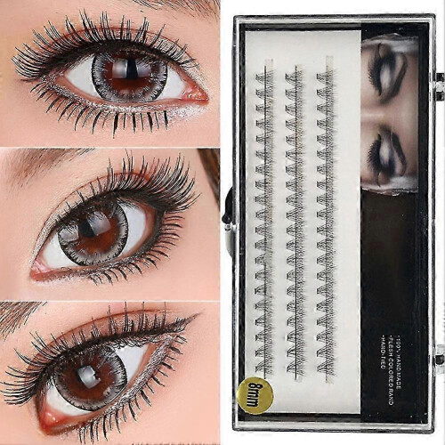 8mm Hot Melt False Eyelashes, 3-Row Segmented Curlers, 25-26
