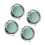 Miroir de maquillage compact rond pliable double face vert, lot de 4 1