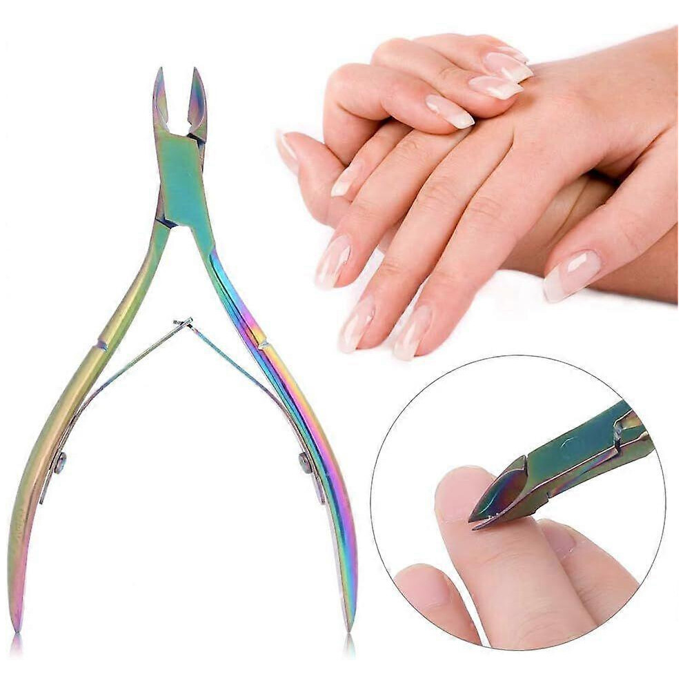 Stainless Steel Cuticle Nipper Set with Pusher, Cutter, Nail Clipper & Scissors