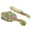 Vintage Gold Metal Makeup Mirror & Comb Set 2Pcs Handheld 1
