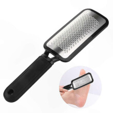 Paquete de 2 limas de acero inoxidable para pies, removedoras de callos gruesas y finas para pedicura.