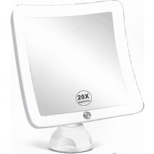 LED Lighted Makeup Mirror, 20x Magnification & Enhanced Illumination