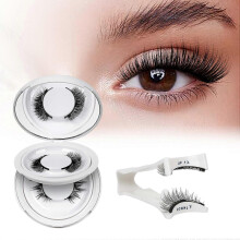 QUEWEL Magnetic Eyelashes 2 Pair Reusable Cat Eye Natural Look Kit with Applicator, No Glue Needed