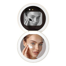 Smart UV Sunscreen Test Camera Makeup Mirror 3000mAh Power Bank LED Rechargeable