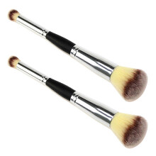 Pinceau à poudre libre double embout pour maquillage, outil cosmétique pour femmes (2 pièces)