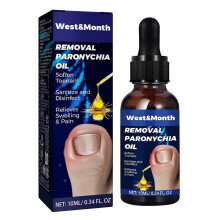 WEST&MONTH Aceite para el cuidado de las uñas de 10 ml para el tratamiento de la paroniquia, nutritivo y reparador para manos y pies, 1 juego.