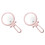 Pink 2-Pack 10X Handheld Magnifier, Double-Sided Folding Makeup Mirror with Adjustable Handle 1