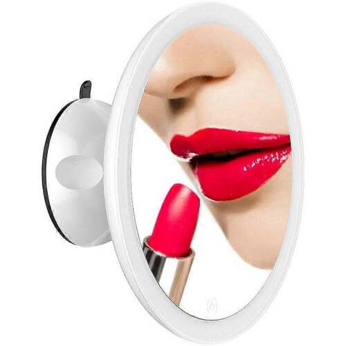7X Magnifying Makeup Mirror with LED Lights, Rechargeable, Strong Suction Cup