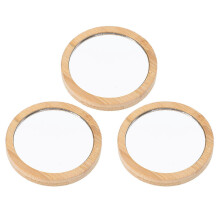 Ensemble de voyage de 3 miroirs de maquillage ronds compacts et portables pour femmes