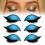Blue Adjustable Eyelash Stickers & Eyeshadow Combo, Reusable False Lashes for Beginners 1