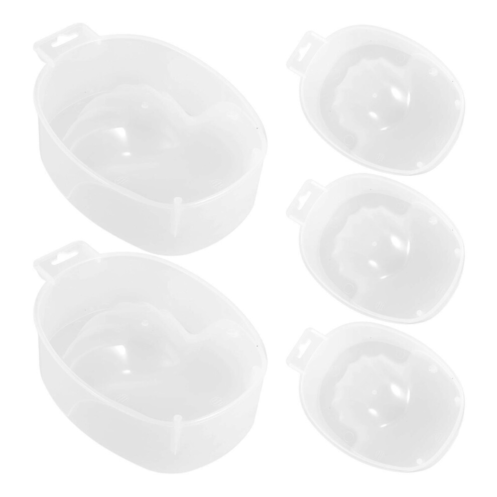 Manicure Nail Soaking Bowl Set 5Pcs Green for Cuticle Softening