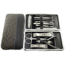 12pcs Stainless Steel Manicure Set with Nail Clipper, Scissors & Travel Case