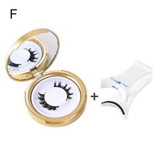 CY09 One Size Dual Magnetic False Eyelashes, Reusable with Applicator, No Glue Needed