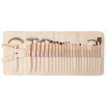 24-teiliges Set superweicher, natürlicher 3D-Profi-Make-up-Pinsel mit Aufbewahrungstasche