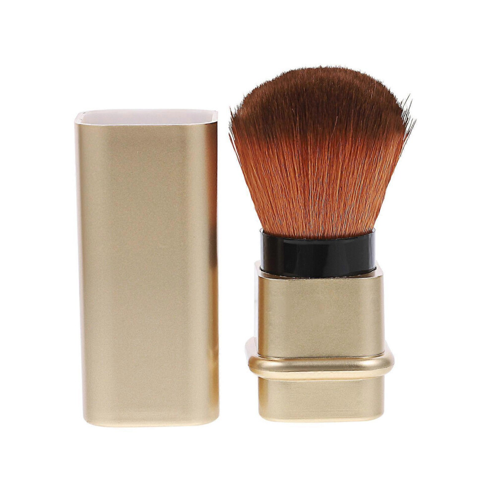 Golden Retractable Blush & Nail Dust Brush for Women