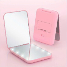 1X/3X LED Pocket Mirror – Double-Sided Foldable, Compact Lighted Travel Makeup Mirror