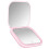 Mini specchio cosmetico compatto rosa pieghevole con luci, portatile e con ingrandimento 2X. 1