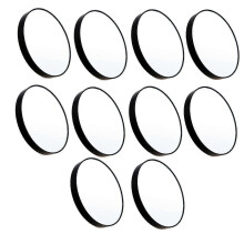 10pcs Black Round 10X Magnifying Makeup Mirror with 2 Suction Cups
