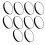 10pcs Black Round 10X Magnifying Makeup Mirror with 2 Suction Cups 1