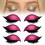 Pink Adjustable False Eyelash Stickers with Eyeshadow, Reusable Quick Eye Makeup for Beginners 1