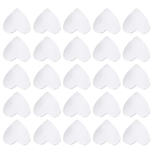 30Pcs DIY Heart Mirror Tiles for Makeup & Craft Decor