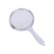 Lunettes cosmétiques blanches denses à double grossissement 1X/2X en acrylique fin, idéales pour les voyages et la maison.