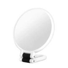 Miroir cosmétique double face blanc 50x, fixation murale ou bureau, pour sourcils et visage