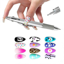 Stylo à points multicolore 5 en 1 pour nail art, idéal pour des créations précises, le bricolage et un usage professionnel.