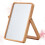 Desktop Wooden Makeup Mirror for Home, Light Brown 1