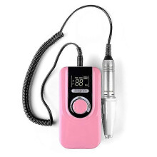 Lima pulidora eléctrica recargable rosa para decoración de uñas, máquina de manicura portátil