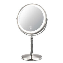 Nickel Tri Light Luxora Gold 8" Makeup Mirror with USB, 10x Magnification, Backlit Vanity JH8